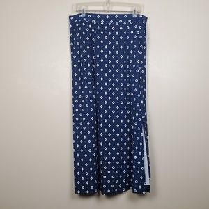 Terra & Sky Blue Maxi Skirt - 0X (14W)